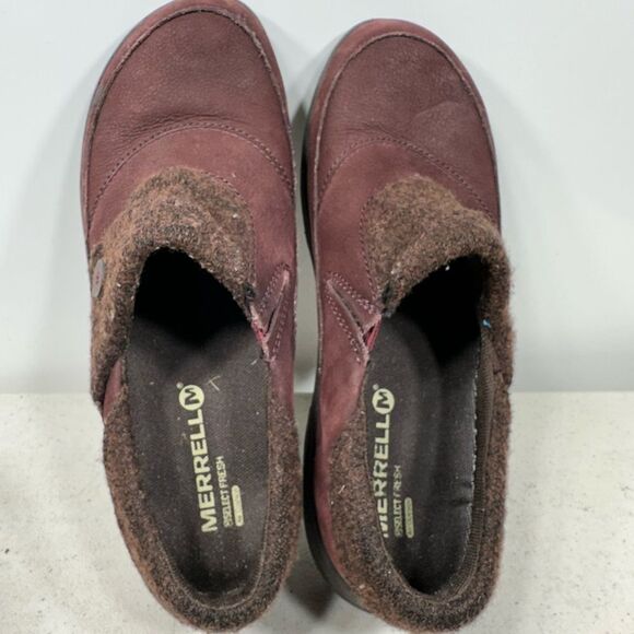 Merrell Andorra Slip on Leather Clog Womesn Size 6 J02148 Burgundy Red - Picture 6 of 8